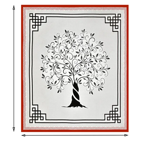 Red_Cotton_Kashmira_Premium_Tree_Of_Life_Double_Bedsheet_With_Pillow_Cover_100_X_108_Cm